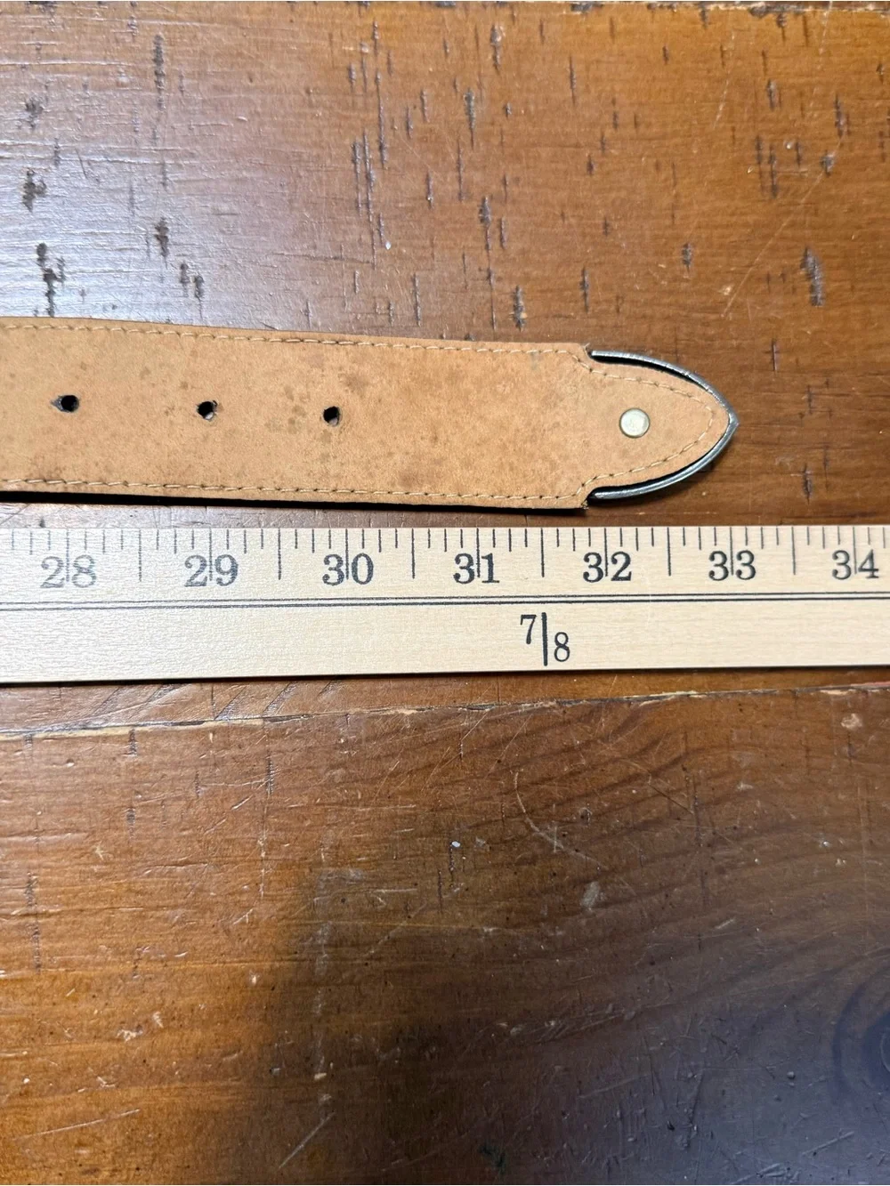 American Angel Black Leather Belt with Angel Buckle size Small